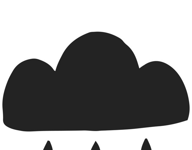 手绘下雨素材