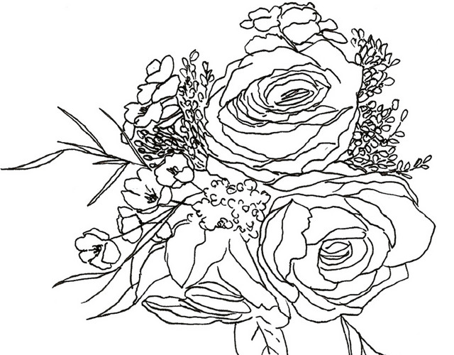 花朵线稿素材