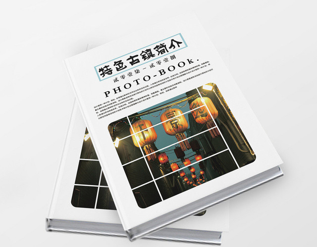 简约大气时尚白色系特色古镇旅游画册设计