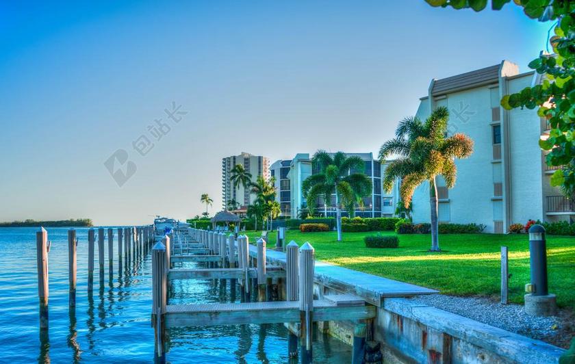 马可岛 海湾 海岸 佛罗里达 海边 房子