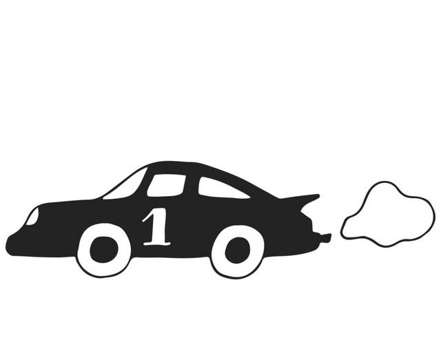 手绘小汽车