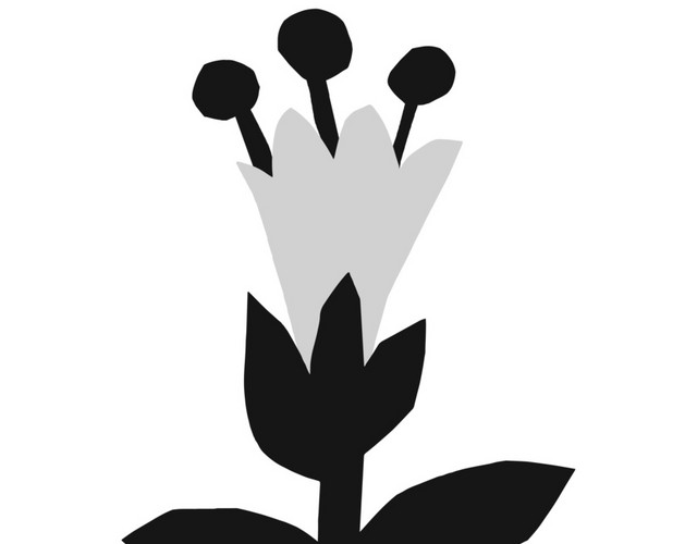简笔画花卉矢量图
