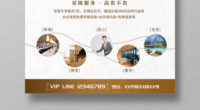 大气精品商务五星级酒店海报