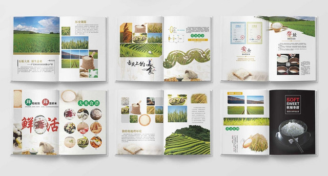 产品画册清新简约石板大米公司宣传企业介绍画册