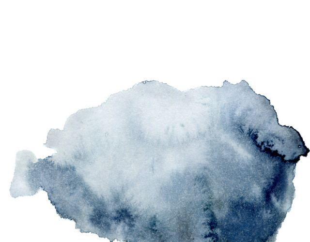 水彩手绘墨迹素材