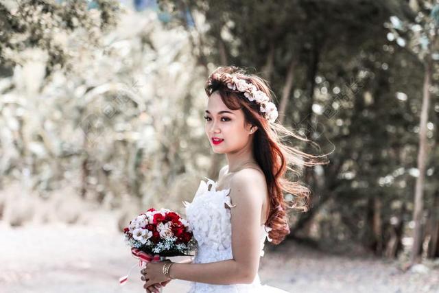 广告唯美新娘子背景图片