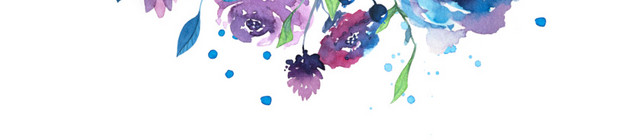手绘水彩花朵边框素材