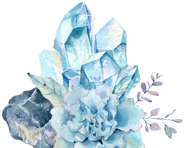 清醒晶石花卉素材
