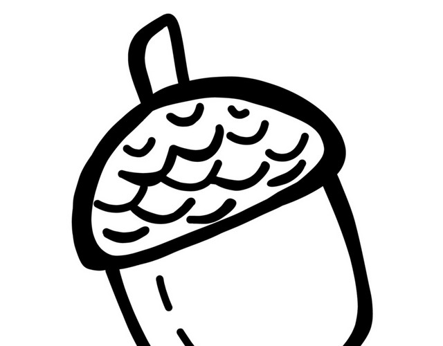 卡通简笔画松果素材
