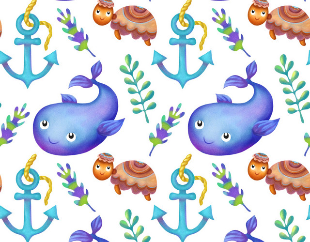 海洋生物底纹