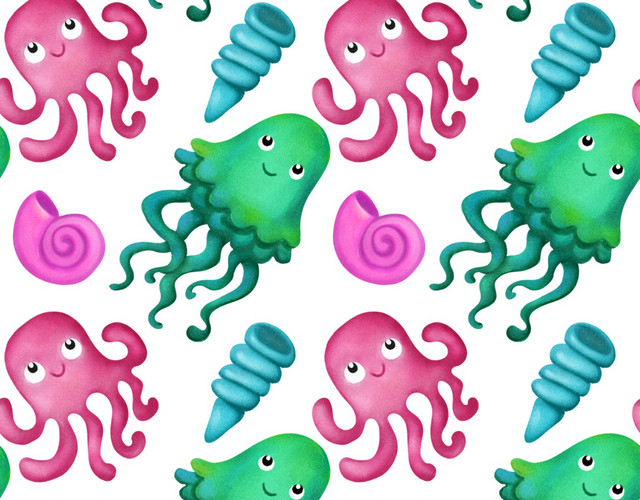 海洋生物底纹