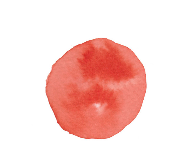 矢量手绘水彩红色水彩墨迹素材