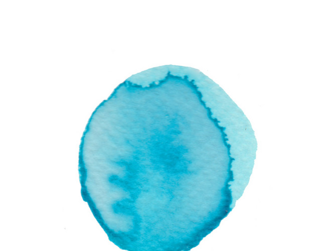 矢量手绘水彩蓝色水彩墨迹素材
