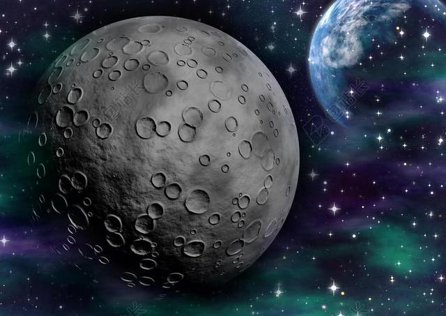 摄影科幻宇宙表面凹陷背景图片