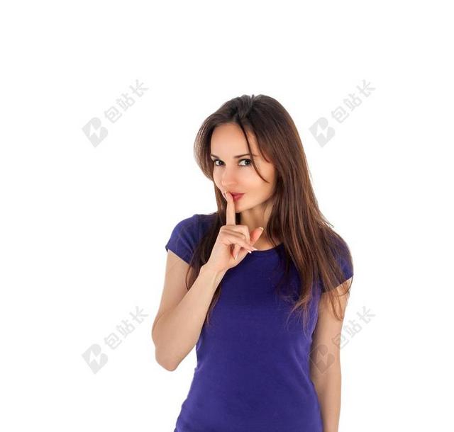 人物性感用手指捂嘴的女孩人物摄影背景图片