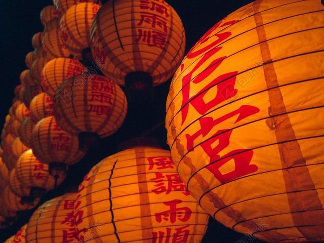 物品传统老式中国灯笼背景图片