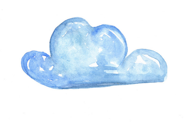 云朵天空水彩矢量元素