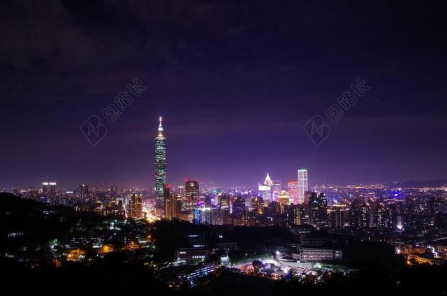 摄影天空城市夜景背景图片