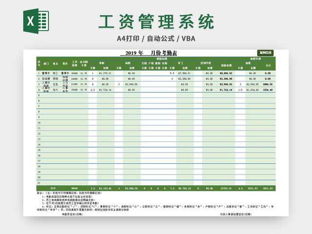 财务会计工资管理系统工资表设计