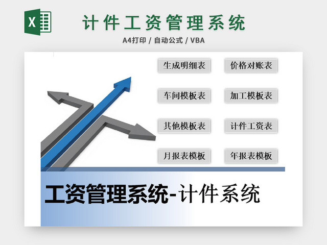 财务会计工资管理系统计件系统表格设计