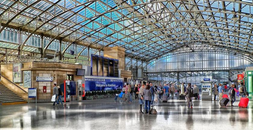 香港仔 苏格兰 火车站 车厂 人 终端 天花板 玻璃 玻璃