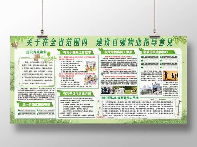 清新建设百强物业宣传展板