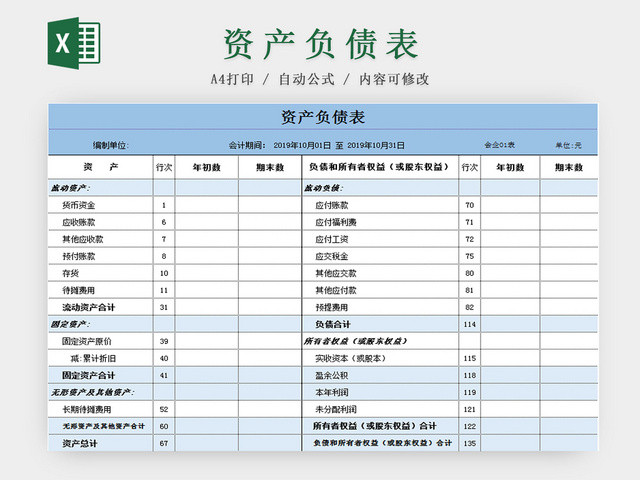 资产负债表