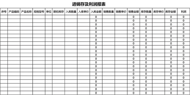 企业仓储管理进销存及表格模板