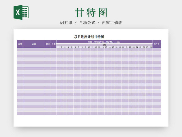 项目进度计划甘特图