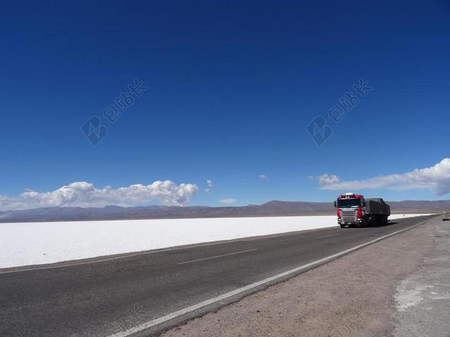 盐矿 沙漠 卡车 景观 盐 阿根廷 胡胡伊 天空 盐水