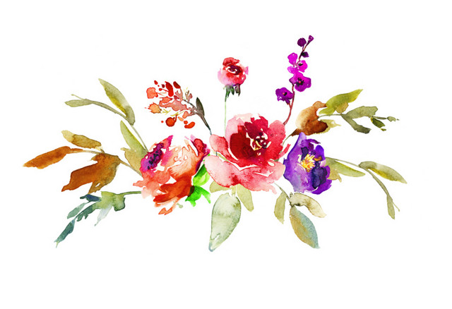 水彩手绘花卉