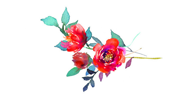 水彩手绘花卉
