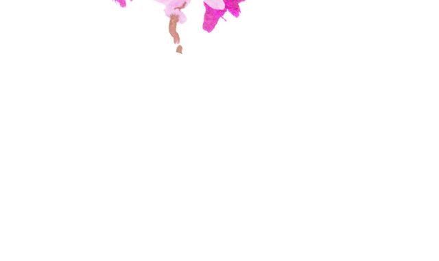 水彩粉色花卉