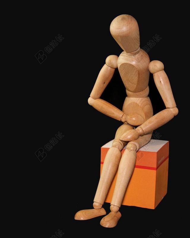 广告时尚木头人偶背景图片