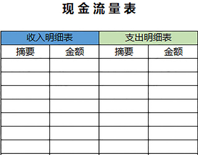 公司财务现金流量表