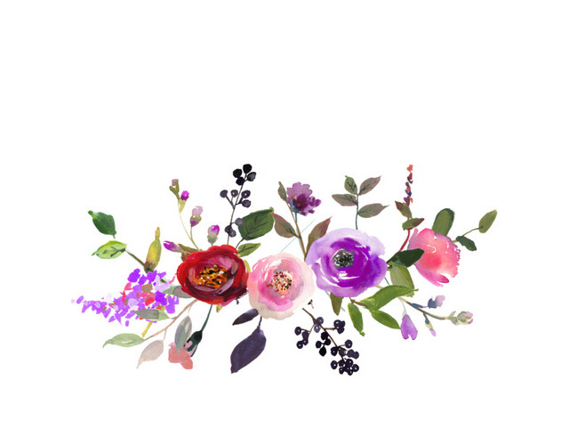 水彩花卉装饰