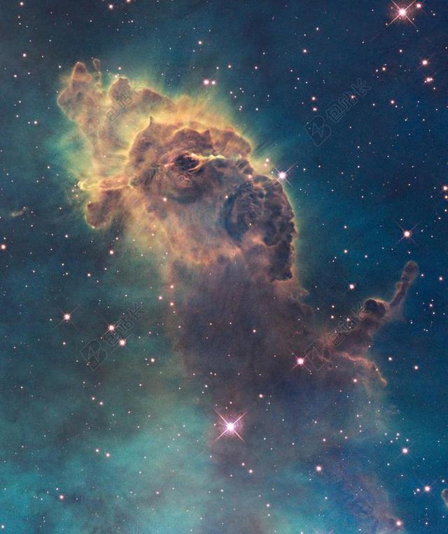 船底座星云 空间 宇宙 气 尘 支柱 明星 形成 光