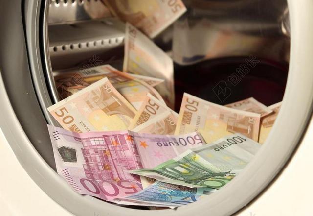 金融商务洗衣机洗钱背景图片