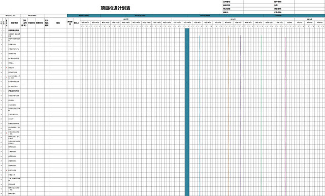 项目推进计划表模板EXCEL表