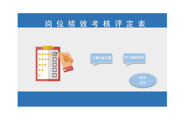 公司岗位绩效考核评定EXCEL表