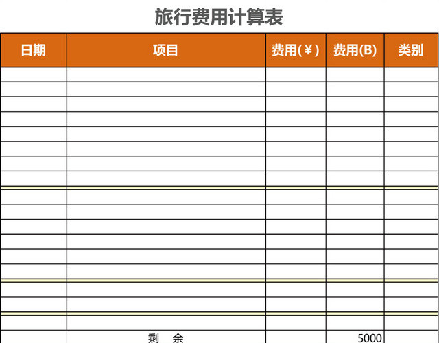 旅行社旅游行程表格模板excel表格设计 包站长