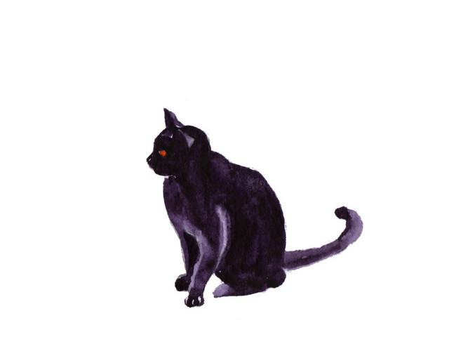 万圣节黑猫免抠素材