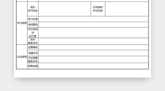 客户档案表