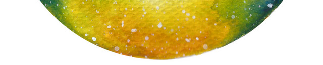 手绘水彩涂鸦星球素材