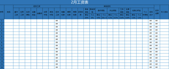 工资管理体系表