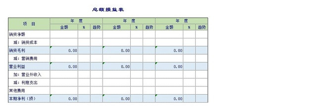 总额损益表