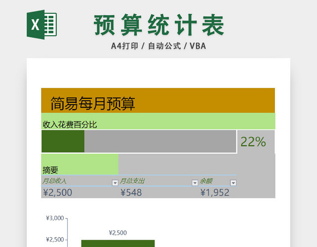 每月收支详情统计表