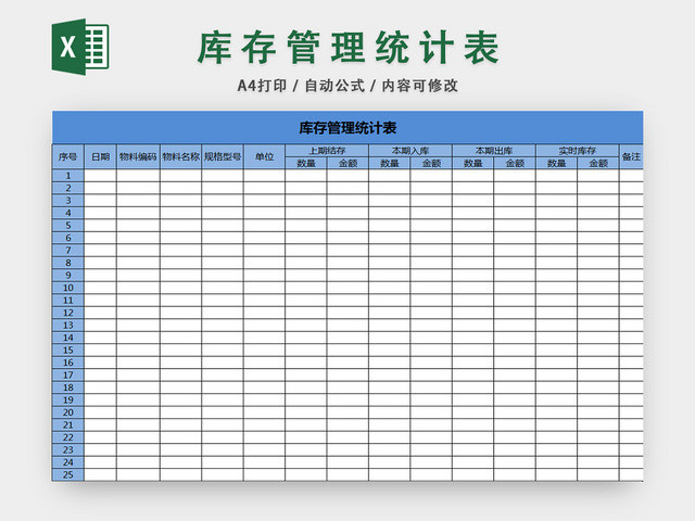 仓储管理库存明细表库存管理表