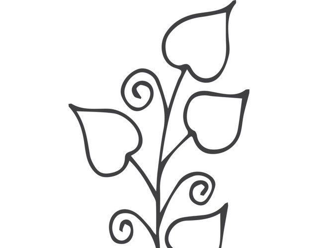 简笔画树叶叶子