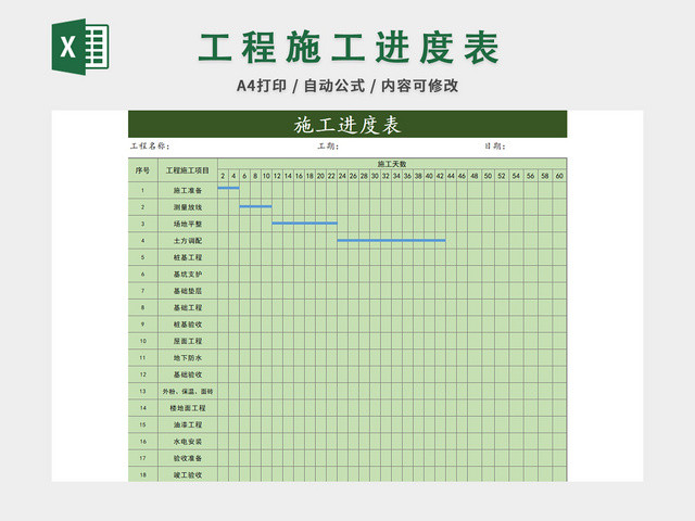 施工进度表
